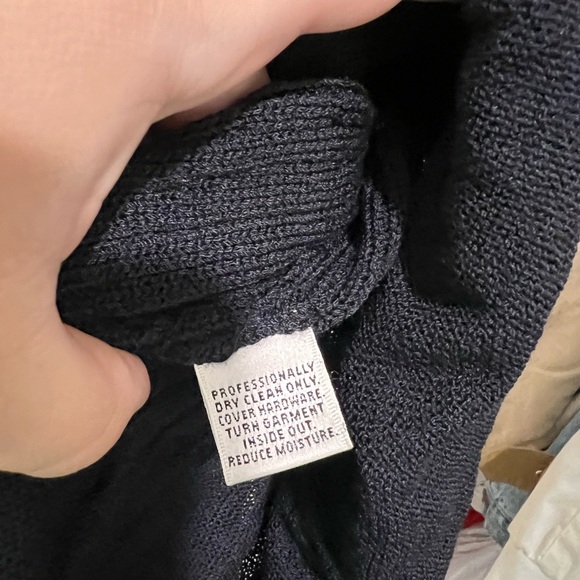 St. John Evening dress navy dark blue knit beaded - Picture 5 of 7